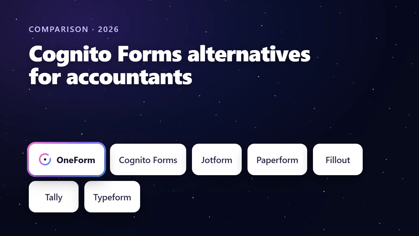 Cognito Forms Alternatives for Accountants: 7 Options Compared (2026) — OneForm