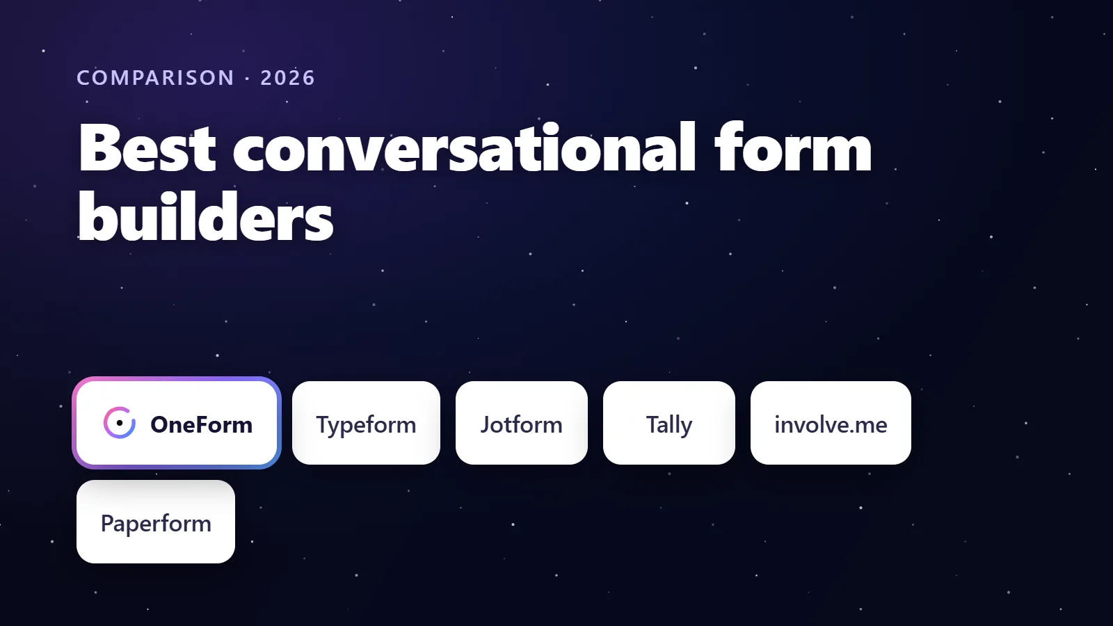 Best Conversational Form Builders in 2026: 6 Tools Compared — OneForm