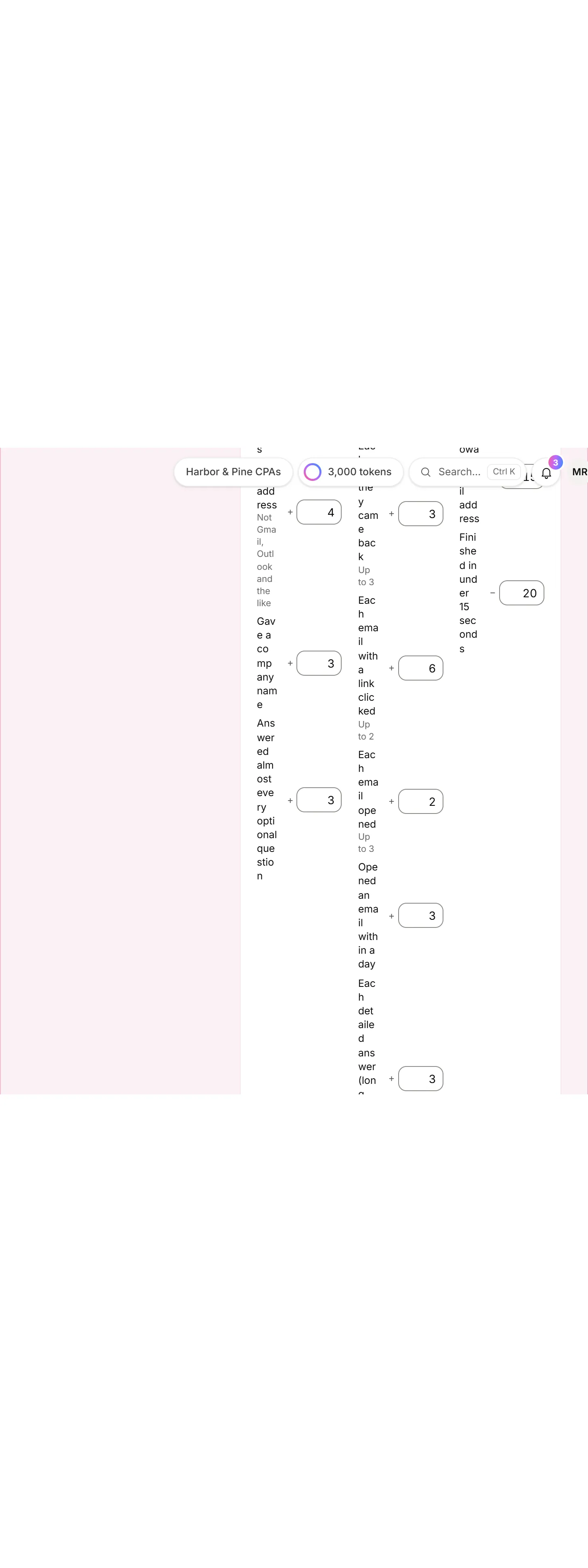 The Lead scoring section of Settings, with the Hot and Warm thresholds, how fast engagement fades, and the points for each signal